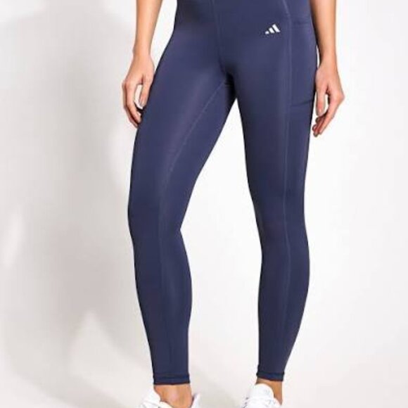 Adidas Pants - Adidas Women's Small Dark Blue Optime High-Waisted 7/8 Leggings
